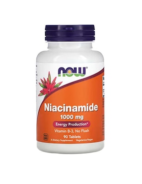 Niacinamida Now Foods con vitaminas y minerales de 90 tabletas