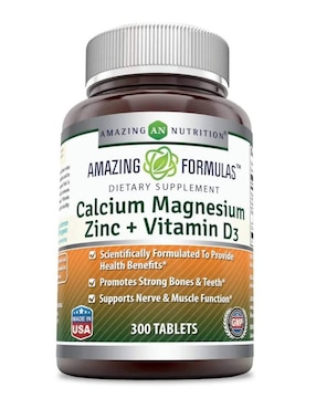 Amazing Formulas Cal Mag Zinc + Vitamina D3 Amazing Nutrition de 300 cápsulas