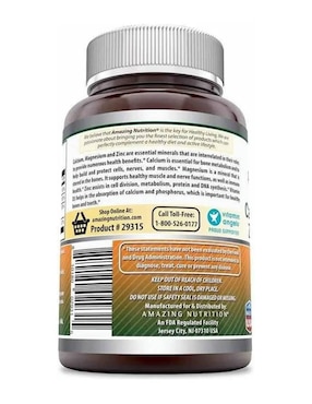 Amazing Formulas Cal Mag Zinc + Vitamina D3 Amazing Nutrition de 300 cápsulas