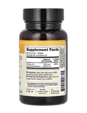 Vitamina D3 Nature Wise de 30 cápsulas