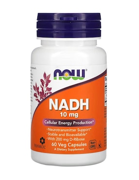 NADH, 10 mg Now con nad+ (nicotinamide adenine dinucleotide) de 60 cápsulas