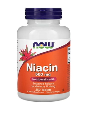 Niacina Now Foods con vitamina b3 de 250 cápsulas