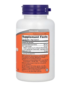 Glutatión Now Foods de 60 cápsulas