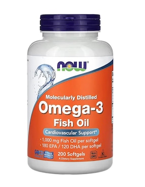 Aceite de pescado Now con omega 3 de 200 cápsulas
