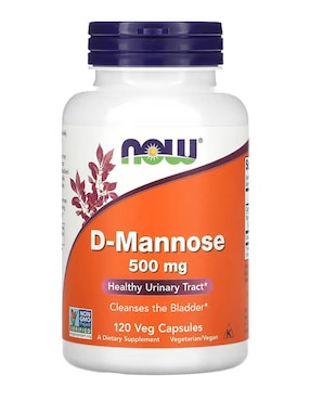 D-Manosa, 500 mg, vegetarianas Now de 120 cápsulas