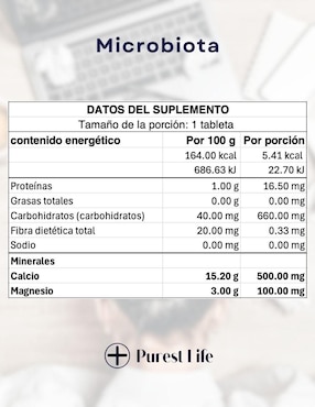 Microbiota Fit Nutrition con prebióticos de 100 cápsulas