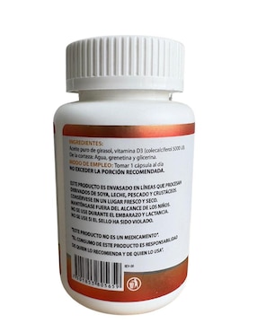 Vitamina D3 5000 UI Natural Health Natural Health de 100 cápsulas