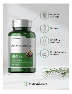 HORBAACH ASHWAGANDHA 180 CÁP Horbaach con ashwagandha de 180 cápsulas