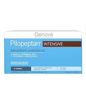 Intensive Suplemento alimenticio Pilopeptan con colágeno hidrolizado sabor frambuesa