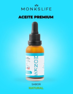 Aceite Premium Monkslife con CBD Y CBG sabor natural de 30 ml