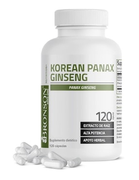 BRONSON KOREAN PANAX GINSENG Bronson con ginseng de 120 cápsulas