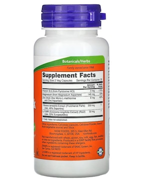 TestoJack 100, vegetales Now con tribulus terrestris fruit de 60 cápsulas
