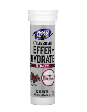 Tabletas efervescentes, Effer-Hydrate de Bayas mixtas Now con calcio de 10 tabletas