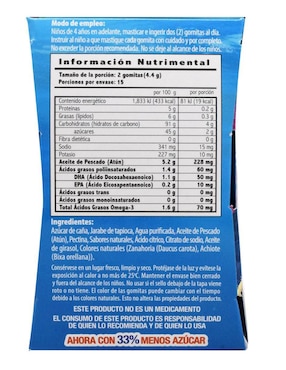 Gomitas con Omega 3 Nemo Biorganics sabor natural de 30 gomitas