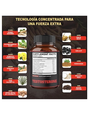 Testosterona Agobi con fenogreco, maca negra y tribulus de 60 cápsulas