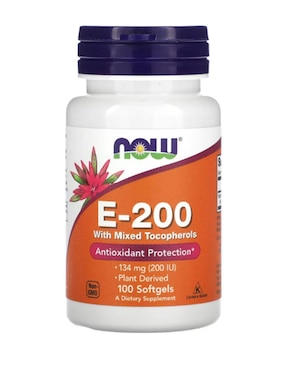 E-200 con tocoferoles mixtos, 134 mg, blandas Now Foods con vitamina e de 100 cápsulas