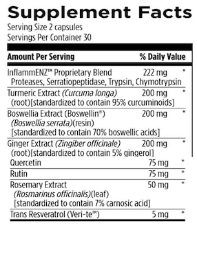 Inflammatone Designs For Health con vitaminas y minerales de 60 cápsulas