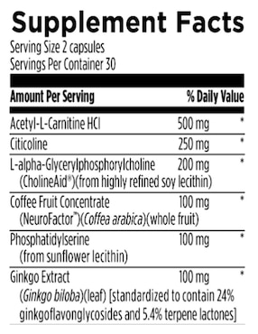 Cerebro Vitale Designs For Health con vitaminas y minerales de 60 cápsulas