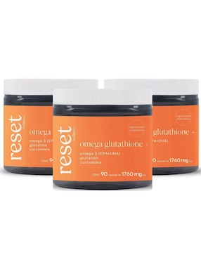 Kit de suplementos alimenticios de OMEGA GLUTATHIONE Reset Wellness