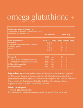 Kit de suplementos alimenticios de OMEGA GLUTATHIONE Reset Wellness