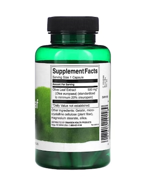 Extracto de hoja de olivo Swanson con vitaminas y minerales de 60 cápsulas
