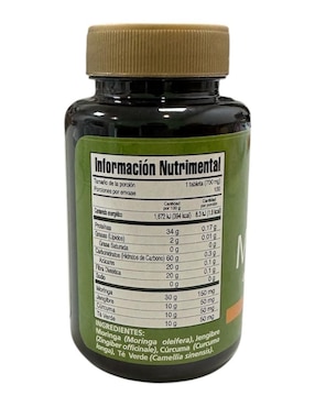 Moringa, Jengibre, Cúrcuma & Té Verde HQL 100 Tabs de 700mg c/u Hql Natural con jengibre de 100 tabletas
