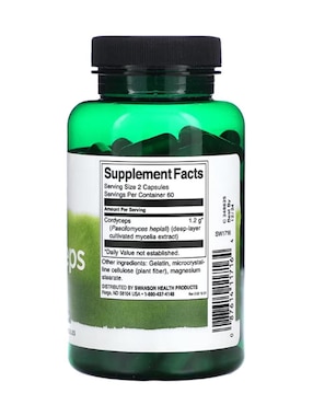 Cordyceps Swanson de 120 cápsulas