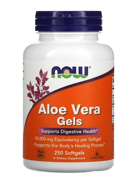 Geles de aloe vera Now Foods con aloe barbadensis de 250 cápsulas