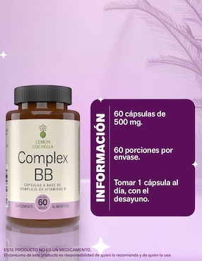 Complex BB Lemon Cochella con complejo de vitamina B de 60 cáp