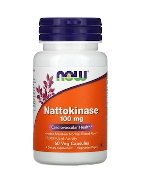 Nattokinasa Now con nattoquinasa de 60 cápsulas