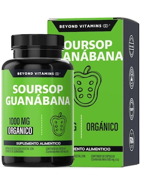 Soursop Guanábana Orgánica Beyond Vitamins de 60 cápsulas