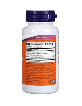 Resveratrol Now de 60 cápsulas