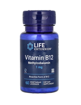Vitamina B12 Metilcobalamina Life Extension de 60 tabletas