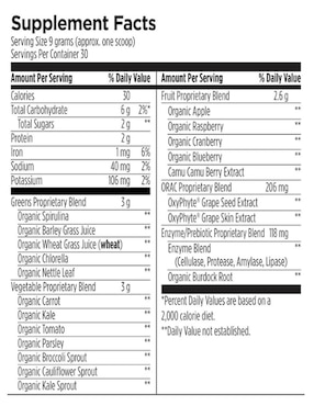 EssentiaGreens and Reds Unflavored 270 g Designs For Health con probióticos de 270 g