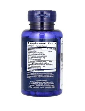 Resveratrol Elite Optimizado Life Extension con quercetina de 60 cápsulas