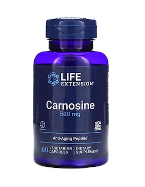 Carnosina Life Extension con vitaminas, aminoácidos azufrados y minerales de 60 cápsulas