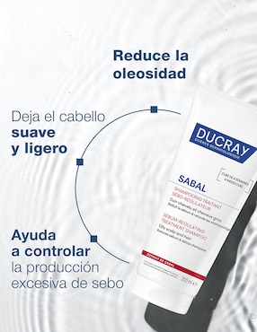 Shampoo para cabello graso Sabal shampoo tratante seborregulador Ducray 200 ml