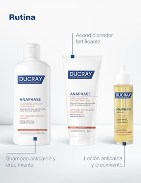 Loción para cabello anticaída Ducray loción capilar anaphase creastim anticaída y crecimiento para caída ocasional 60ml