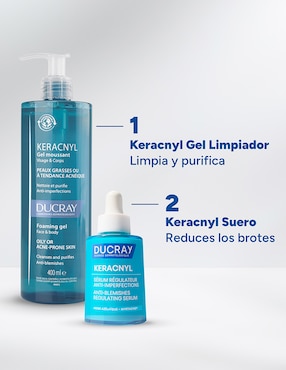Sérum antiacné facial Ducray Facial Keracnyl Antiimperfecciones con Ácido Azelaico 30 ml Ducray de piel grasa