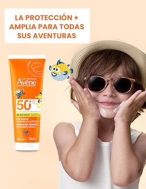Protector solar FPS 50+ leche solar infantil resistente al agua Avène 250 ml