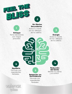 Valenox Bliss Bdm Lab con valeriana, pasiflora, magnesio, manzanilla y vitamina b6