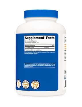 Nutricost Tartrato de L-Carnitina Nutricost de 240 cápsulas
