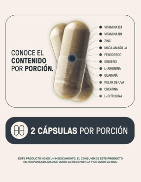 Testo Platinum Maca y Arginina Life360+ con fenogreco ( trigonella foenum-graecum)