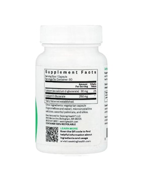 D-glucarato de calcio Seeking Health con calcio de 60 cápsulas