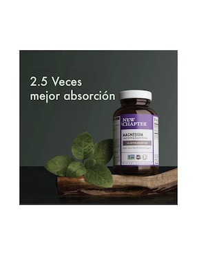 Bisglicinato de magnesio New Chapter con ashwagandha y magnesio de 30 tabletas