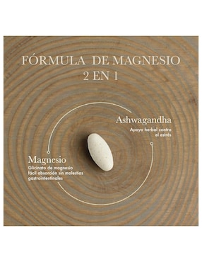 Bisglicinato de magnesio New Chapter con ashwagandha y magnesio de 30 tabletas