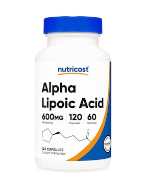 Alpha Lipoic Acid Nutricost con ácido alfa lipoico de 120 cápsulas