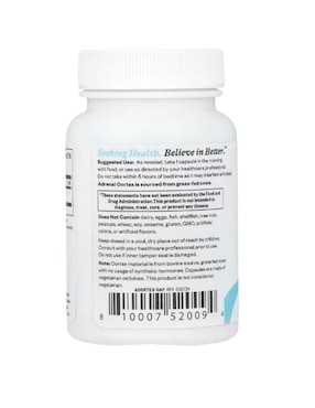 Adrenal Cortex Seeking Health con vitaminas y minerales de 60 cápsulas