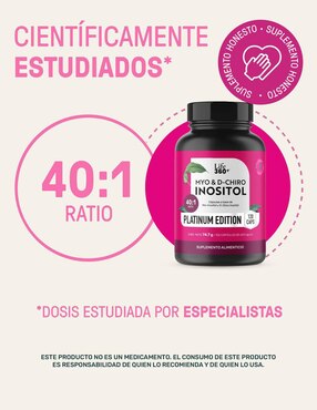 Myo & d-chiro inositol Life360+ ratio 40:1 con 2492mg por porción