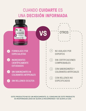 Myo & d-chiro inositol Life360+ ratio 40:1 con 2492mg por porción